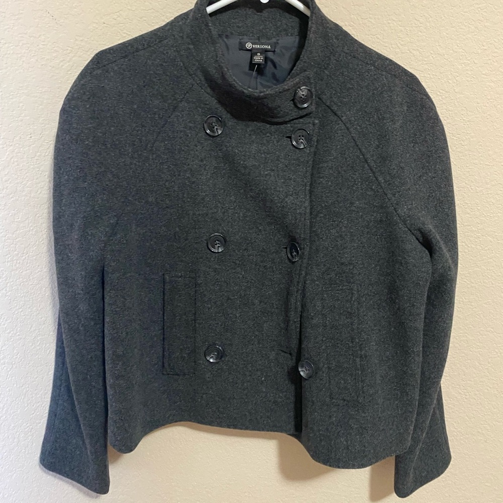 Versona Dark Gray Women's Pea Coat